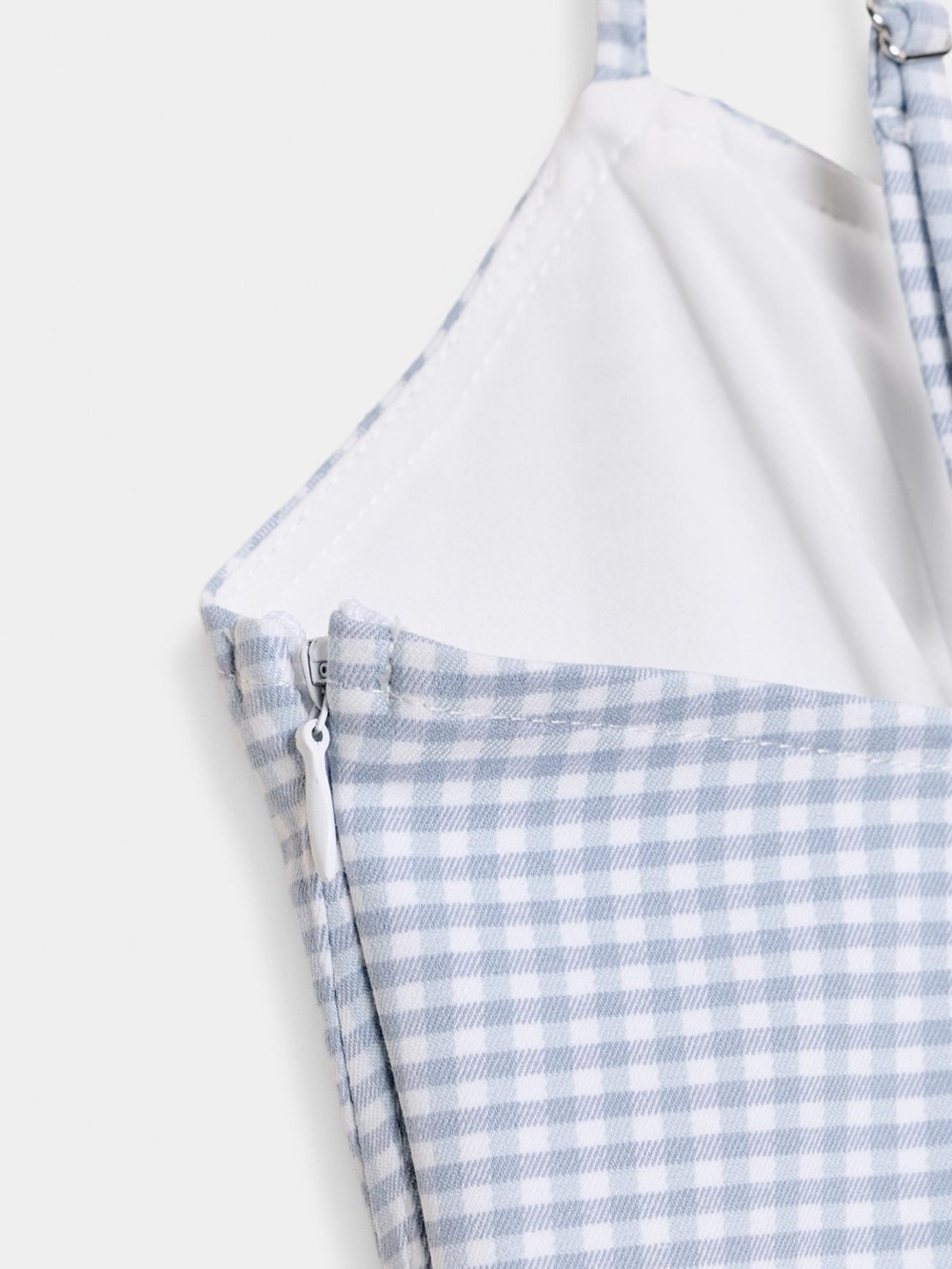 Zara Mini Blue/White Gingham Dress - Picture 6 of 6